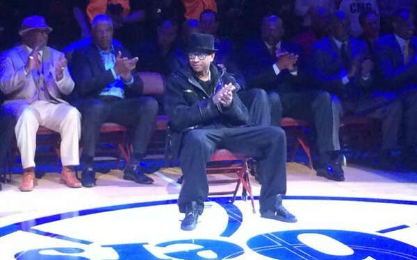 Iverson's jersey will join seven others immortalized at the Wells Fargo Center. (@Sixers/Twitter)